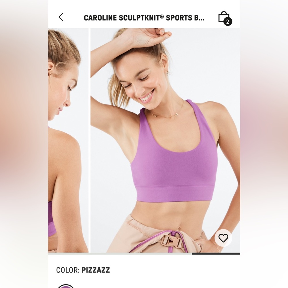 fabletics sports bra. high impact. hardly worn.